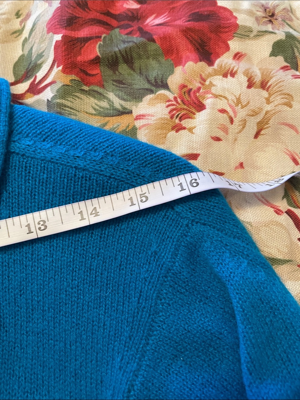 Charter Club Turquoise Ruffle-Front Open Cardigan - Picture 5 of 7